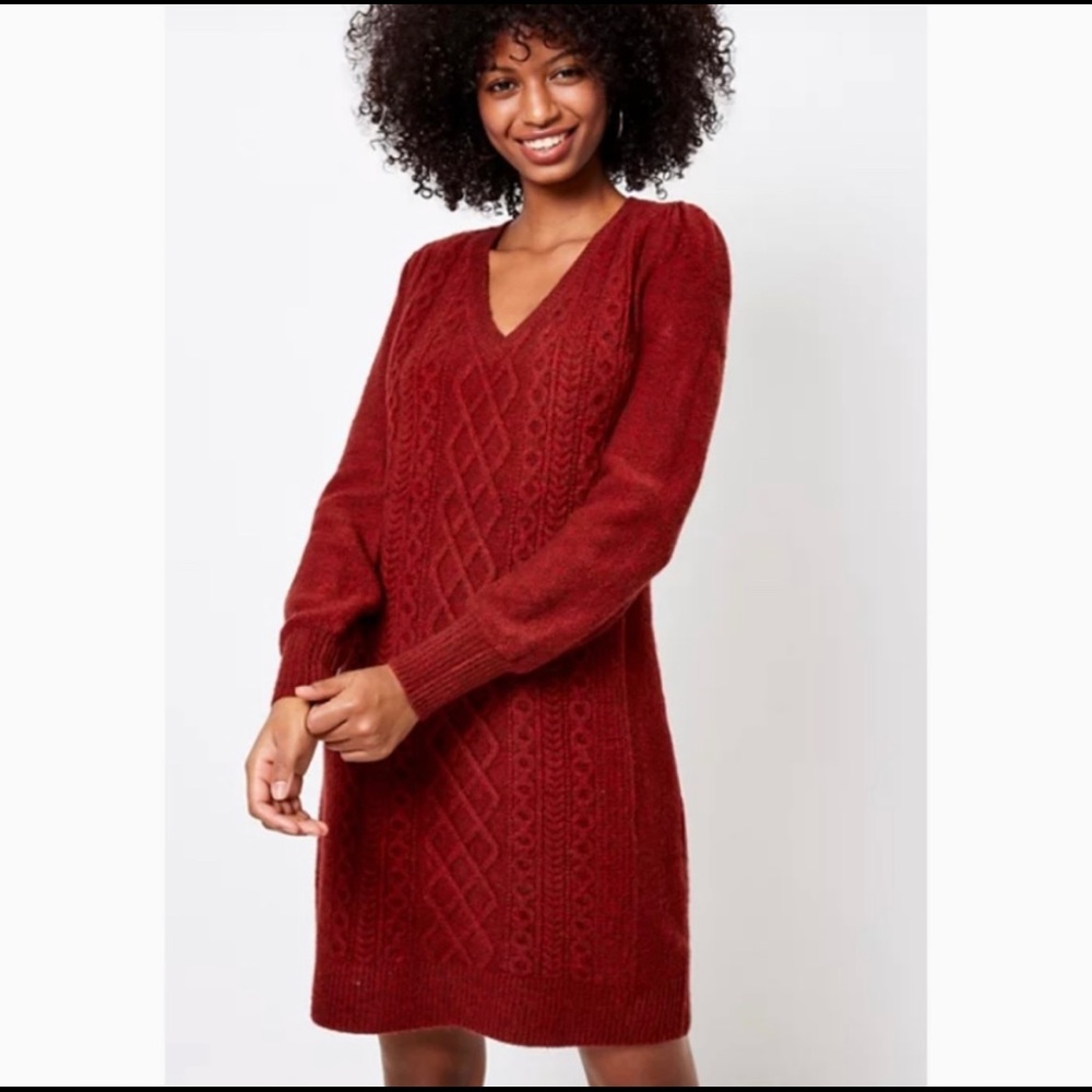 LOFT Cableknit Sweater Dress